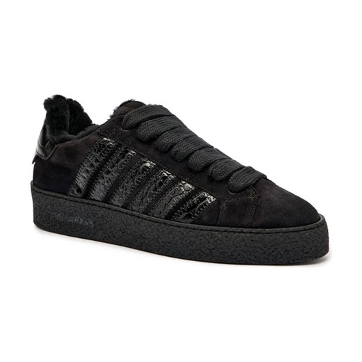 Dsquared2 Skórzane sneakersy shearling | z dodatkiem wełny ze sklepu Gomez Fashion Store w kategorii Buty sportowe męskie - zdjęcie 185356849