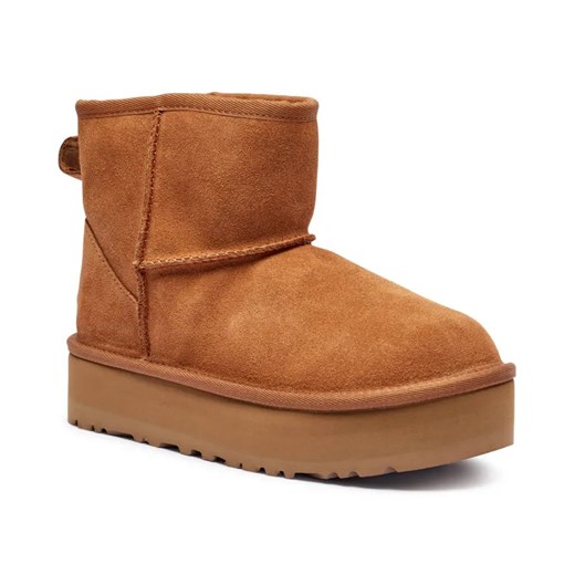 UGG Skórzane śniegowce CLASSIC MINI PLATFORM | z dodatkiem wełny ze sklepu Gomez Fashion Store w kategorii Buty zimowe dziecięce - zdjęcie 185356915