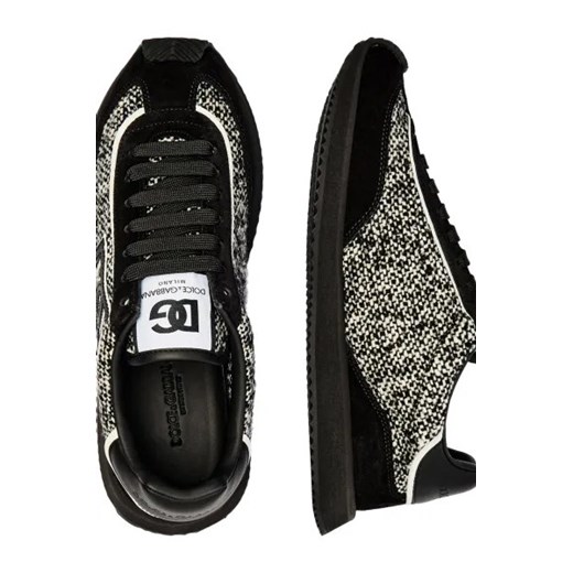 Dolce & Gabbana Skórzane sneakersy | z dodatkiem wełny Dolce & Gabbana 44 Gomez Fashion Store