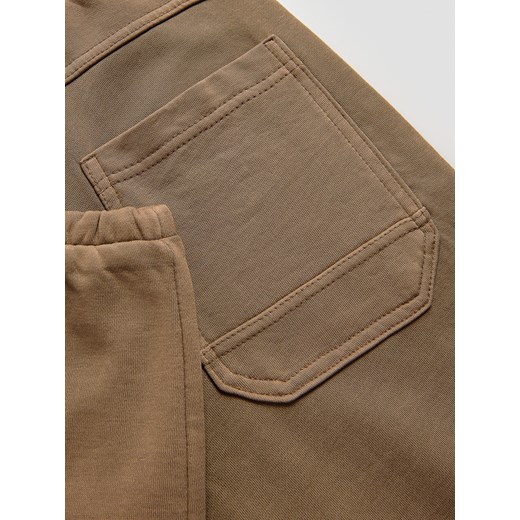 Reserved - Bawełniane spodnie jogger - brązowy Reserved 158 (12 lat) Reserved