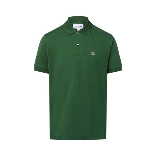 Lacoste Męska koszulka polo Mężczyźni Bawełna zielony jednolity ze sklepu vangraaf w kategorii T-shirty męskie - zdjęcie 185362686