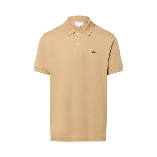 Lacoste Męska koszulka polo Mężczyźni Bawełna beżowy jednolity ze sklepu vangraaf w kategorii T-shirty męskie - zdjęcie 185362687