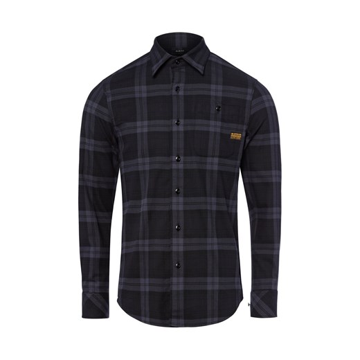 G-Star RAW Koszula męska - Bosca Mężczyźni Slim Fit Bawełna czarny w kratkę ze sklepu vangraaf w kategorii Koszule męskie - zdjęcie 185362707
