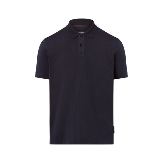Marc O'Polo Męska koszulka polo Mężczyźni Bawełna granatowy jednolity ze sklepu vangraaf w kategorii T-shirty męskie - zdjęcie 185362708
