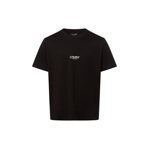 Jack & Jones Koszulka męska - JJEsoho Mężczyźni Bawełna czarny jednolity ze sklepu vangraaf w kategorii T-shirty męskie - zdjęcie 185362709