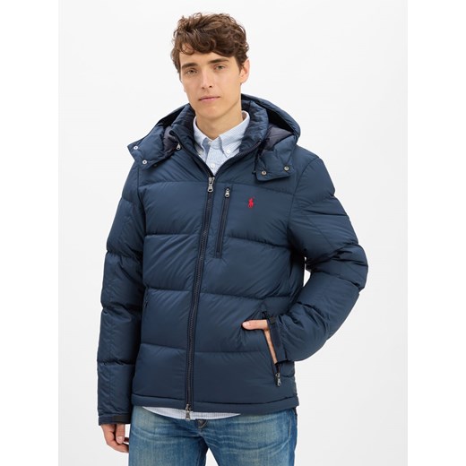 Polo Ralph Lauren Męska pikowana kurtka puchowa Mężczyźni granatowy jednolity ze sklepu vangraaf w kategorii Kurtki męskie - zdjęcie 185362809