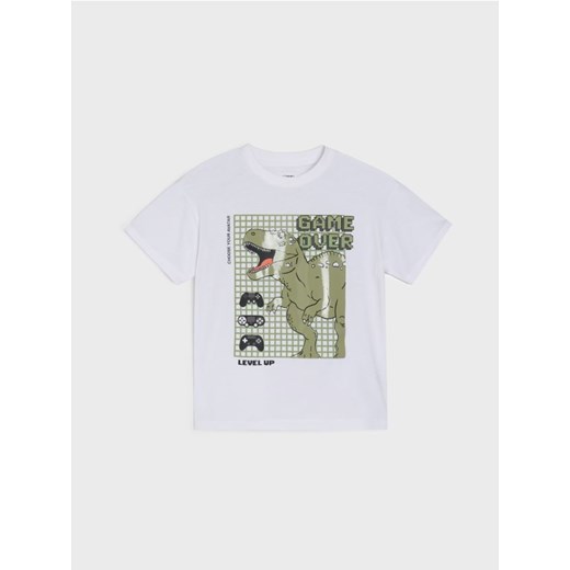 Sinsay - Koszulka z krótkim rękawem - biały ze sklepu Sinsay w kategorii T-shirty chłopięce - zdjęcie 185363356