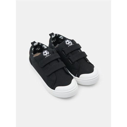 Sinsay - Trampki ze skórzaną wkładką z certyfikatem "ZDROWA STOPA" - czarny ze sklepu Sinsay w kategorii Trampki dziecięce - zdjęcie 185363359