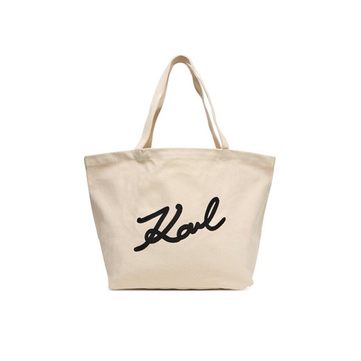 Torebka KARL LAGERFELD A3W50108 Écru ze sklepu eobuwie.pl w kategorii Torby Shopper bag - zdjęcie 185363979