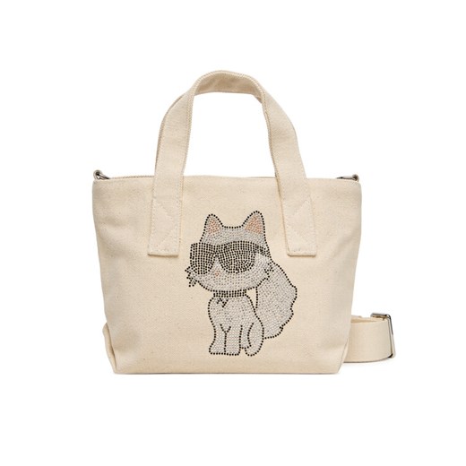 Torebka KARL LAGERFELD A3W50115 Écru ze sklepu eobuwie.pl w kategorii Torby Shopper bag - zdjęcie 185365117