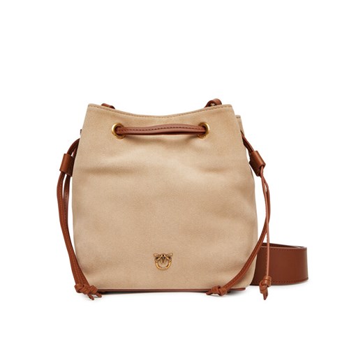 PINKO Torebka Secchiello Mini PE 25 PLTT 104303 A2CC Beżowy ze sklepu MODIVO w kategorii Torebki worki - zdjęcie 185365298