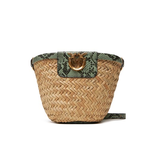 PINKO Torebka Love Summer Bucket PE 25 PLTT 103325 A2GO Beżowy ze sklepu MODIVO w kategorii Listonoszki - zdjęcie 185365396