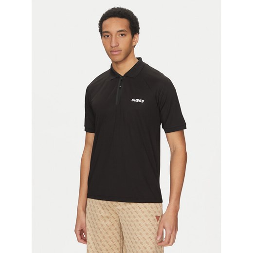 Guess Polo Z5GP00 KCQU2 Czarny Slim Fit ze sklepu MODIVO w kategorii T-shirty męskie - zdjęcie 185365405