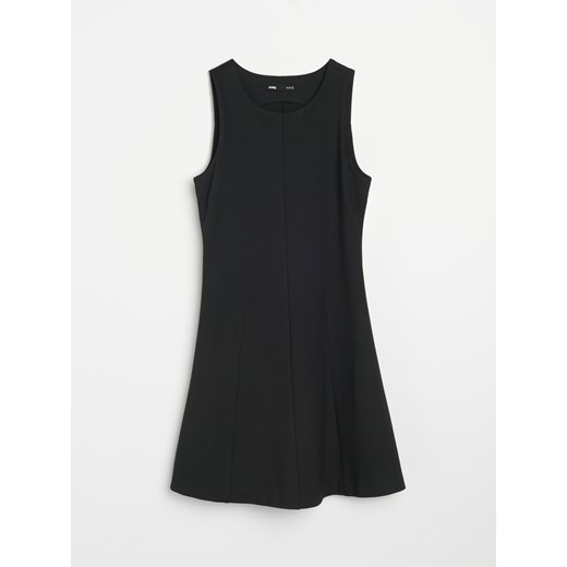 Sinsay - Gładka sukienka mini - czarny Sinsay M Sinsay