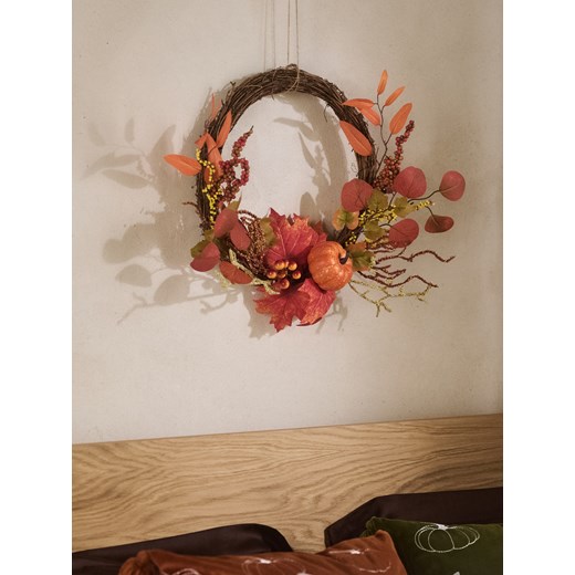 Sinsay - Wieniec dekoracyjny z motywem jesiennym - pomarańczowy Sinsay One Size Sinsay