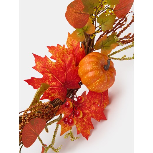 Sinsay - Wieniec dekoracyjny z motywem jesiennym - pomarańczowy Sinsay One Size Sinsay