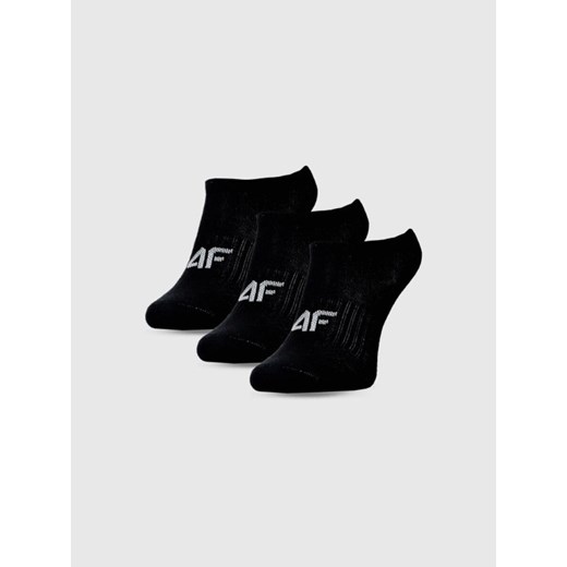 Dziewczęce skarpetki (3-pack) 4F 4FJWMM00USOCF496 - czarne ze sklepu Sportstylestory.com w kategorii Skarpetki dziecięce - zdjęcie 185368187
