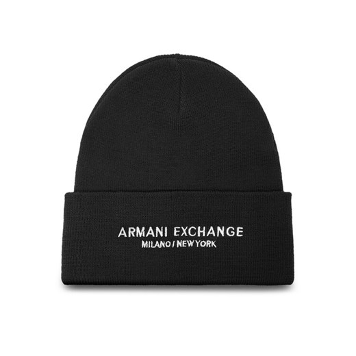 Czapka Armani Exchange XM001637 AF16950 UC001 Czarny ze sklepu eobuwie.pl w kategorii Czapki zimowe męskie - zdjęcie 185368449