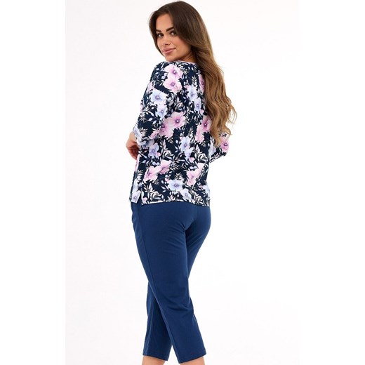 Dwuczęściowa piżama damska 147/465 Anabel, Kolor granatowy-wzór, Rozmiar M, Cornette ze sklepu Primodo w kategorii Piżamy damskie - zdjęcie 185368917