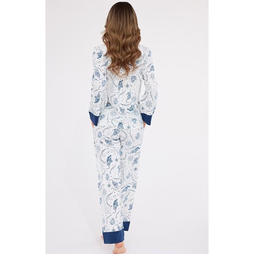 Rozpinana piżama damska 514/443 Amber, Kolor ecru-wzór, Rozmiar S, Cornette ze sklepu Primodo w kategorii Piżamy damskie - zdjęcie 185368945