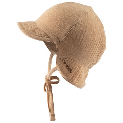 Sterntaler Czapka &quot;Musselin&quot; w kolorze jasnobrązowo-białym Sterntaler 39 cm wyprzedaż Limango Polska