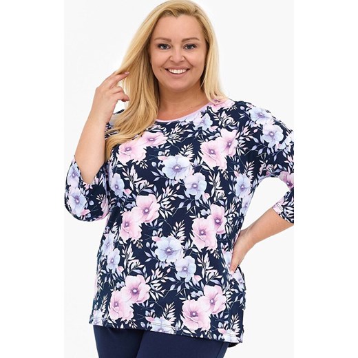 Dwuczęściowa piżama damska plus size 147/465 Anabel, Kolor granatowy-wzór, Rozmiar 3XL, Cornette ze sklepu Intymna w kategorii Piżamy damskie - zdjęcie 185369355