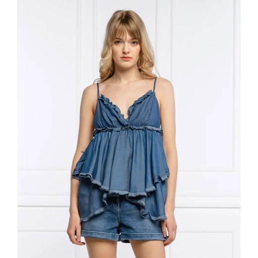 Pinko Top DIANA | Loose fit | denim ze sklepu Gomez Fashion Store w kategorii Bluzki damskie - zdjęcie 185369735