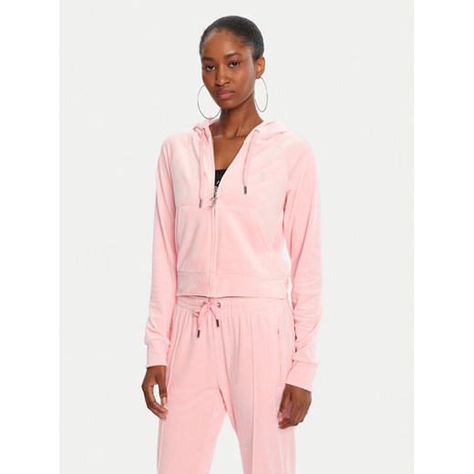 Juicy Couture Bluza Madison JCWA122001 Różowy Slim Fit ze sklepu MODIVO w kategorii Bluzy damskie - zdjęcie 185371767