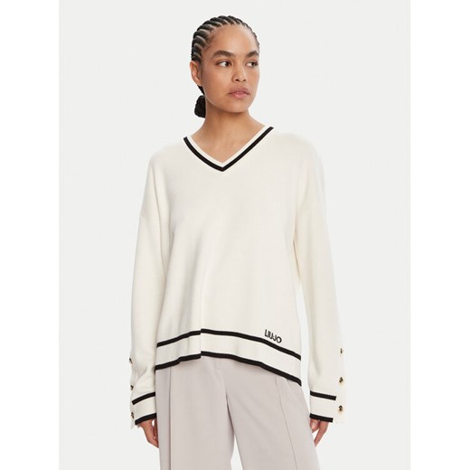 Liu Jo Sport Sweter TF5229 MS59L Écru Regular Fit ze sklepu MODIVO w kategorii Swetry damskie - zdjęcie 185371785
