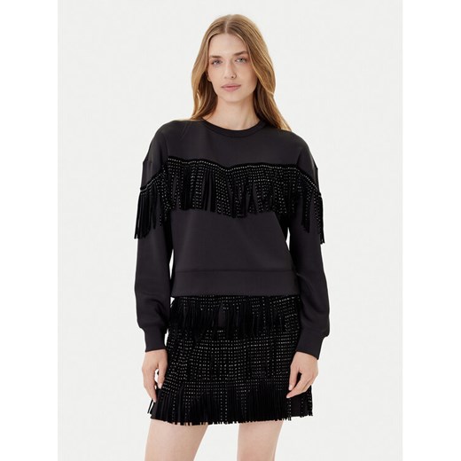 DKNY Bluza P5GH7XQE Czarny Relaxed Fit ze sklepu MODIVO w kategorii Bluzy damskie - zdjęcie 185371866