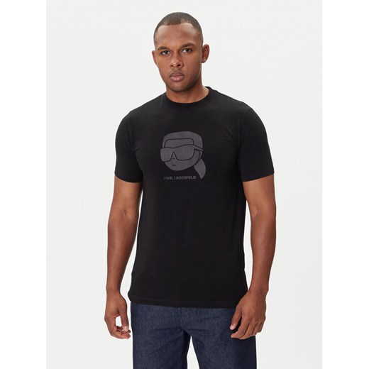KARL LAGERFELD T-Shirt 755032 554221 Czarny Regular Fit ze sklepu MODIVO w kategorii T-shirty męskie - zdjęcie 185371906
