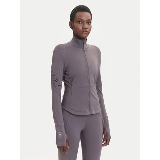adidas by Stella McCartney Koszulka techniczna Training Midlayer JW4553 Szary Slim Fit ze sklepu MODIVO w kategorii Bluzki damskie - zdjęcie 185371976