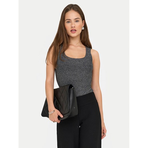 ONLY Top Lea 15356494 Szary Regular Fit ze sklepu MODIVO w kategorii Bluzki damskie - zdjęcie 185372007