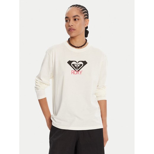 Roxy Bluzka Hangloose Art Ls ERJZT06035 Écru Regular Fit ze sklepu MODIVO w kategorii Bluzki damskie - zdjęcie 185372026