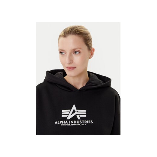 Alpha Industries Bluza Basic 258040 Czarny Regular Fit Alpha Industries L MODIVO