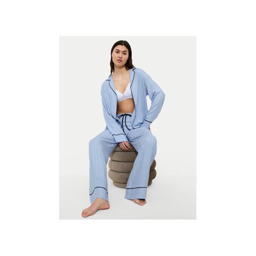 Triumph Piżama Amourette Jacquard 10225073 Błękitny Relaxed Fit Triumph 44 MODIVO