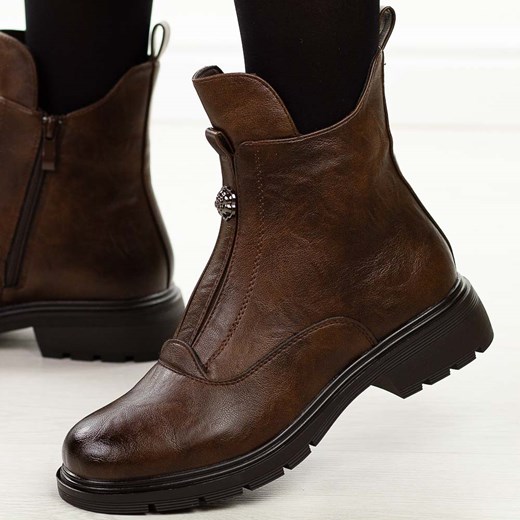 Brązowe botki damskie M.Daszyński 2501-6 39 suzana.pl