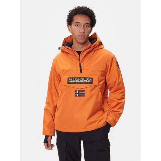 Napapijri Kurtka anorak Rainforest Next NP0A4IB9 Pomarańczowy Regular Fit ze sklepu MODIVO w kategorii Kurtki męskie - zdjęcie 185373706