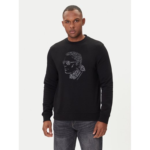KARL LAGERFELD Bluza 705042 554910 Czarny Regular Fit ze sklepu MODIVO w kategorii Bluzy męskie - zdjęcie 185373716