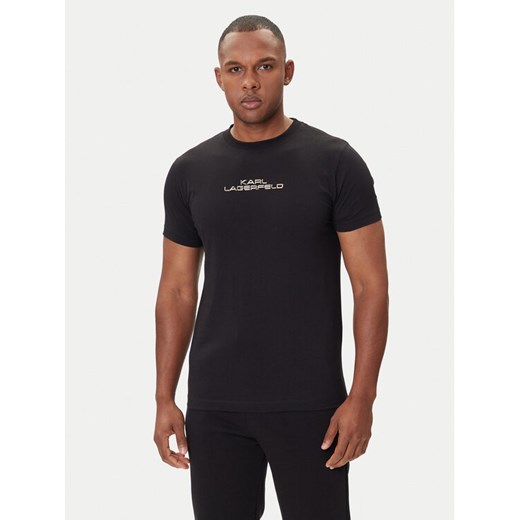 KARL LAGERFELD T-Shirt 755061 554242 Czarny Regular Fit ze sklepu MODIVO w kategorii T-shirty męskie - zdjęcie 185373718