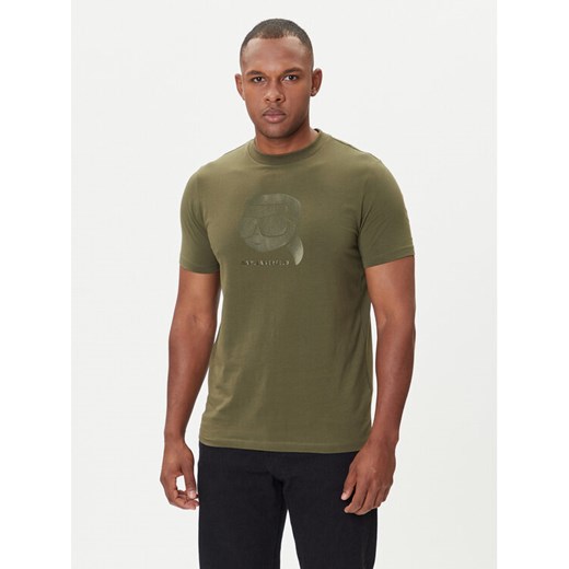 KARL LAGERFELD T-Shirt 755032 554221 Zielony Regular Fit ze sklepu MODIVO w kategorii T-shirty męskie - zdjęcie 185373747