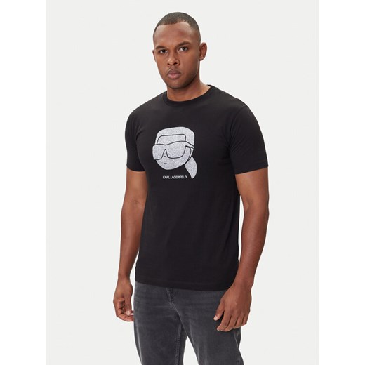 KARL LAGERFELD T-Shirt 755066 554242 Czarny Regular Fit ze sklepu MODIVO w kategorii T-shirty męskie - zdjęcie 185373766