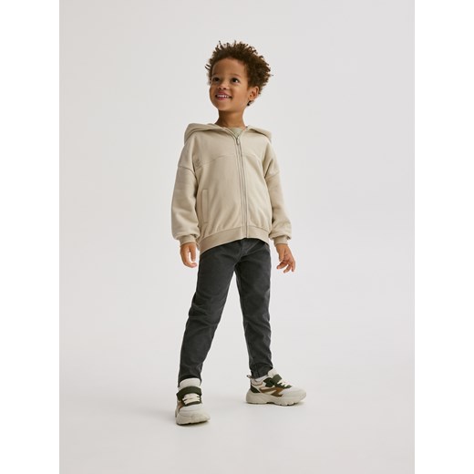 Reserved - Bawełniana bluza z kapturem - kremowy ze sklepu Reserved w kategorii Bluzy chłopięce - zdjęcie 185374509