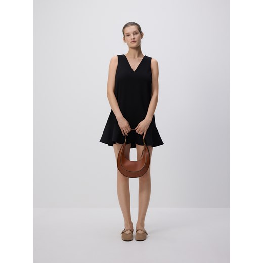 Reserved - Sukienka mini z falbaną - czarny Reserved XS Reserved