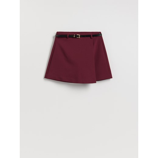 Reserved - Spódnico-szorty z paskiem - burgundowy Reserved XS Reserved
