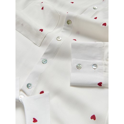 Reserved - Koszula regular z wiskozy - czerwony Reserved XL Reserved