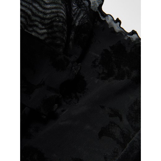 Reserved - Siateczkowa bluzka - czarny Reserved XS Reserved