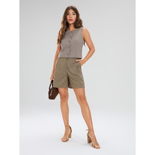 Sinsay - Szorty w pepitkę - wielobarwny Sinsay XL Sinsay