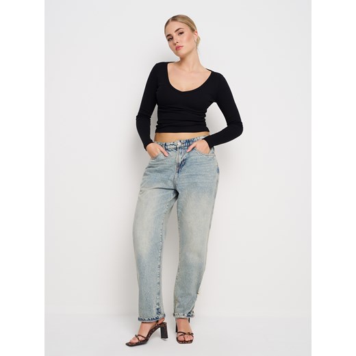 Sinsay - Koszulka z długimi rękawami - czarny Sinsay XL Sinsay