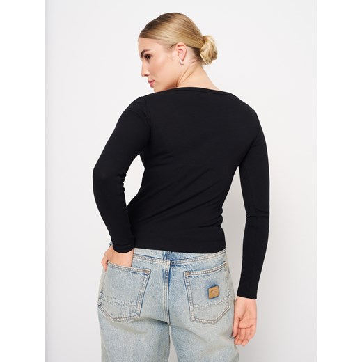 Sinsay - Koszulka z długimi rękawami - czarny Sinsay S Sinsay